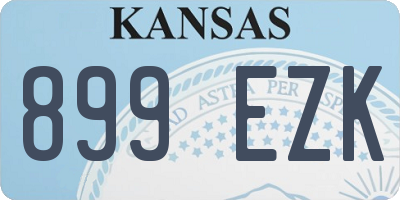 KS license plate 899EZK