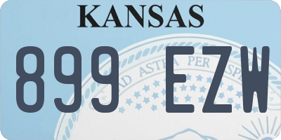 KS license plate 899EZW