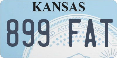 KS license plate 899FAT