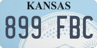 KS license plate 899FBC