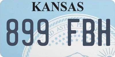 KS license plate 899FBH