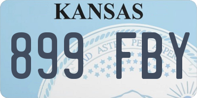 KS license plate 899FBY