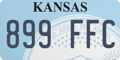 KS license plate 899FFC