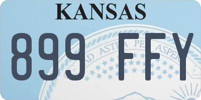 KS license plate 899FFY