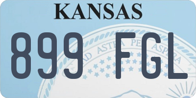 KS license plate 899FGL