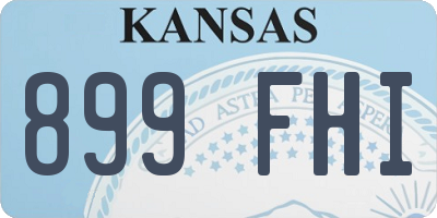 KS license plate 899FHI