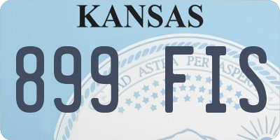 KS license plate 899FIS