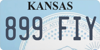 KS license plate 899FIY