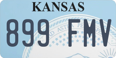 KS license plate 899FMV