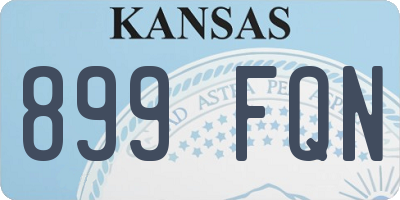 KS license plate 899FQN