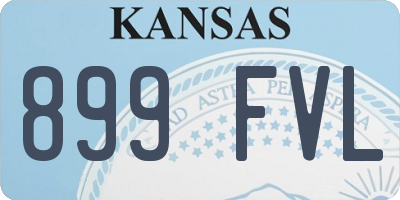KS license plate 899FVL