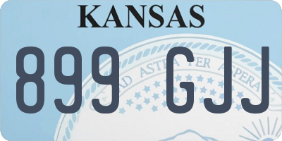 KS license plate 899GJJ