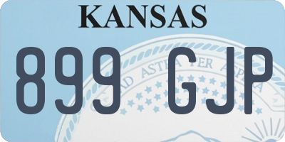 KS license plate 899GJP