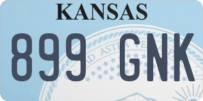 KS license plate 899GNK