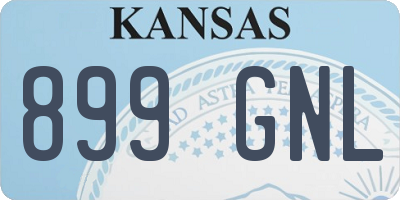 KS license plate 899GNL
