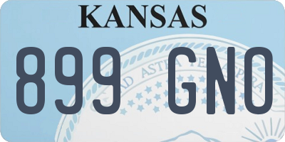 KS license plate 899GNO