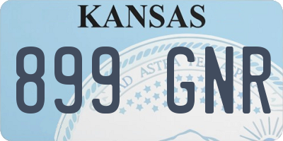 KS license plate 899GNR