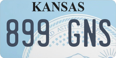 KS license plate 899GNS