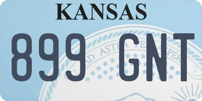 KS license plate 899GNT