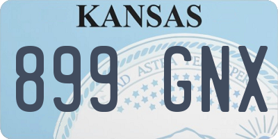 KS license plate 899GNX