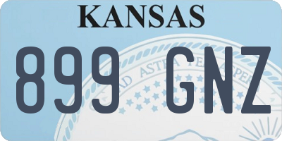 KS license plate 899GNZ