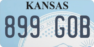 KS license plate 899GOB
