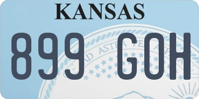 KS license plate 899GOH