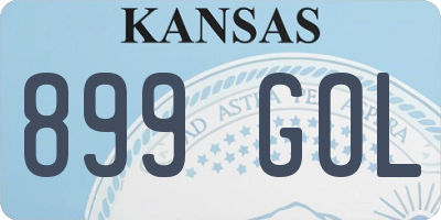 KS license plate 899GOL