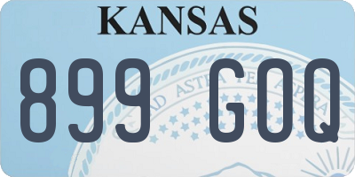 KS license plate 899GOQ