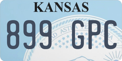 KS license plate 899GPC