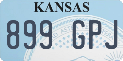 KS license plate 899GPJ