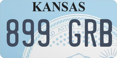 KS license plate 899GRB