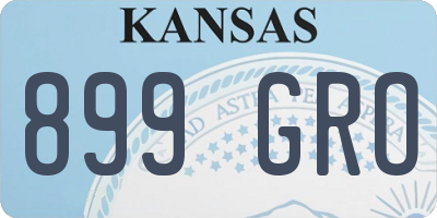 KS license plate 899GRO