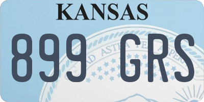 KS license plate 899GRS