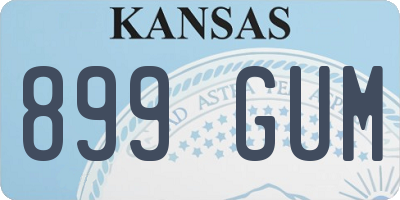 KS license plate 899GUM