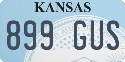 KS license plate 899GUS