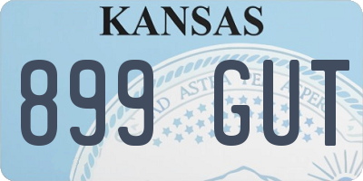 KS license plate 899GUT