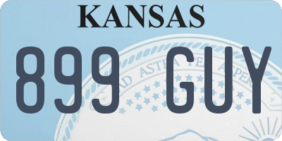 KS license plate 899GUY