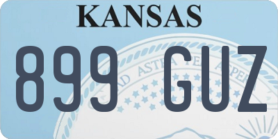 KS license plate 899GUZ