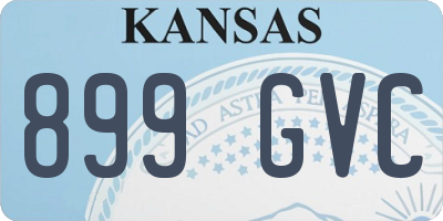 KS license plate 899GVC