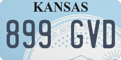 KS license plate 899GVD