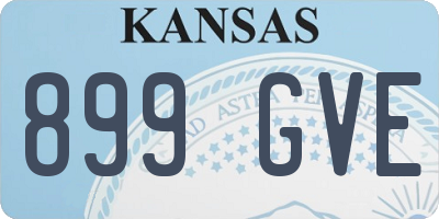 KS license plate 899GVE