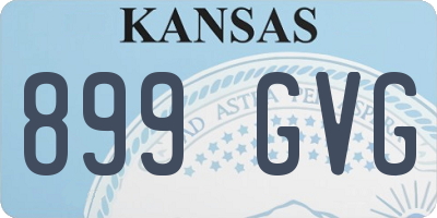 KS license plate 899GVG