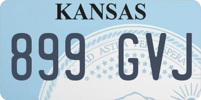 KS license plate 899GVJ