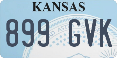 KS license plate 899GVK