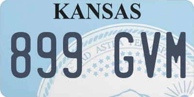 KS license plate 899GVM