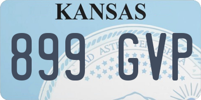 KS license plate 899GVP