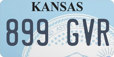 KS license plate 899GVR