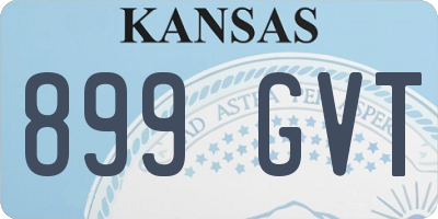 KS license plate 899GVT
