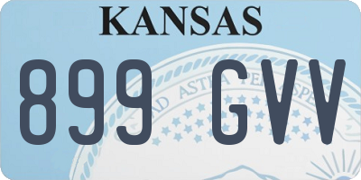 KS license plate 899GVV